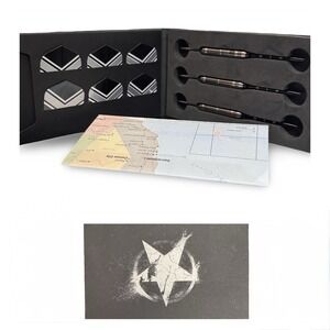 Marlboro Ltd. Edition Dart Set 3 Steel Darts 6 Flights Black Vintage 1990s NEW